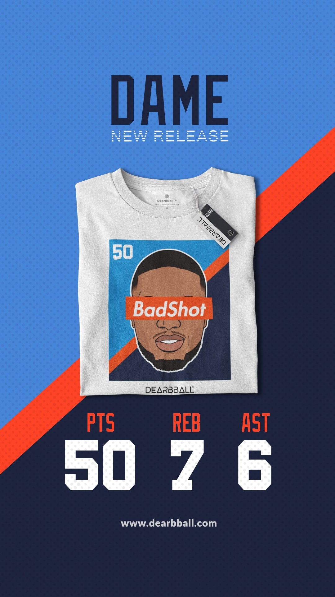 T-Shirt-Damian-Lillard-Trail-Blazer-Portland-Dearbball-vetements-marque-france