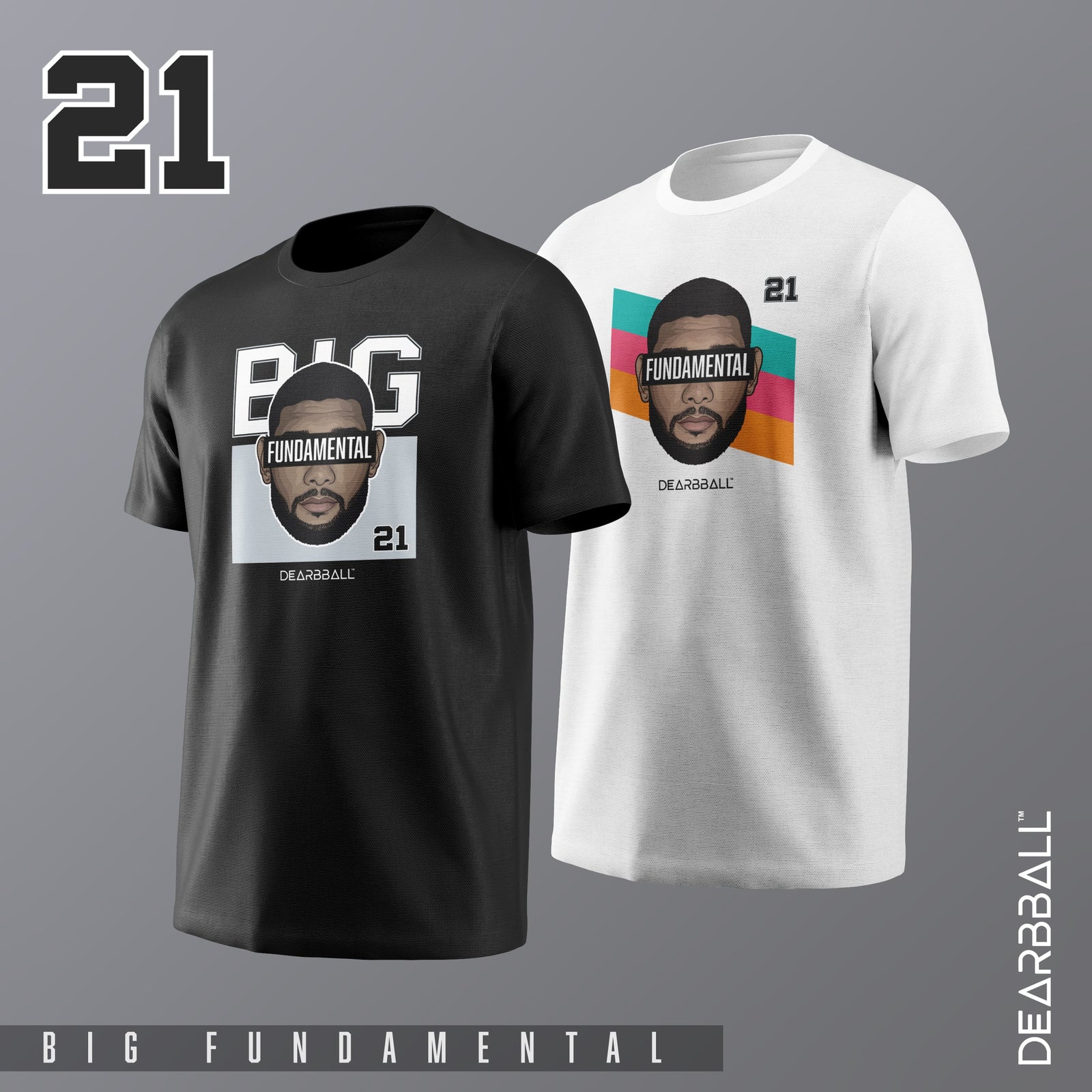 DearBBall 2 Conjuntos Camisetas Cortas - Edición Big Fundamental San Antonio