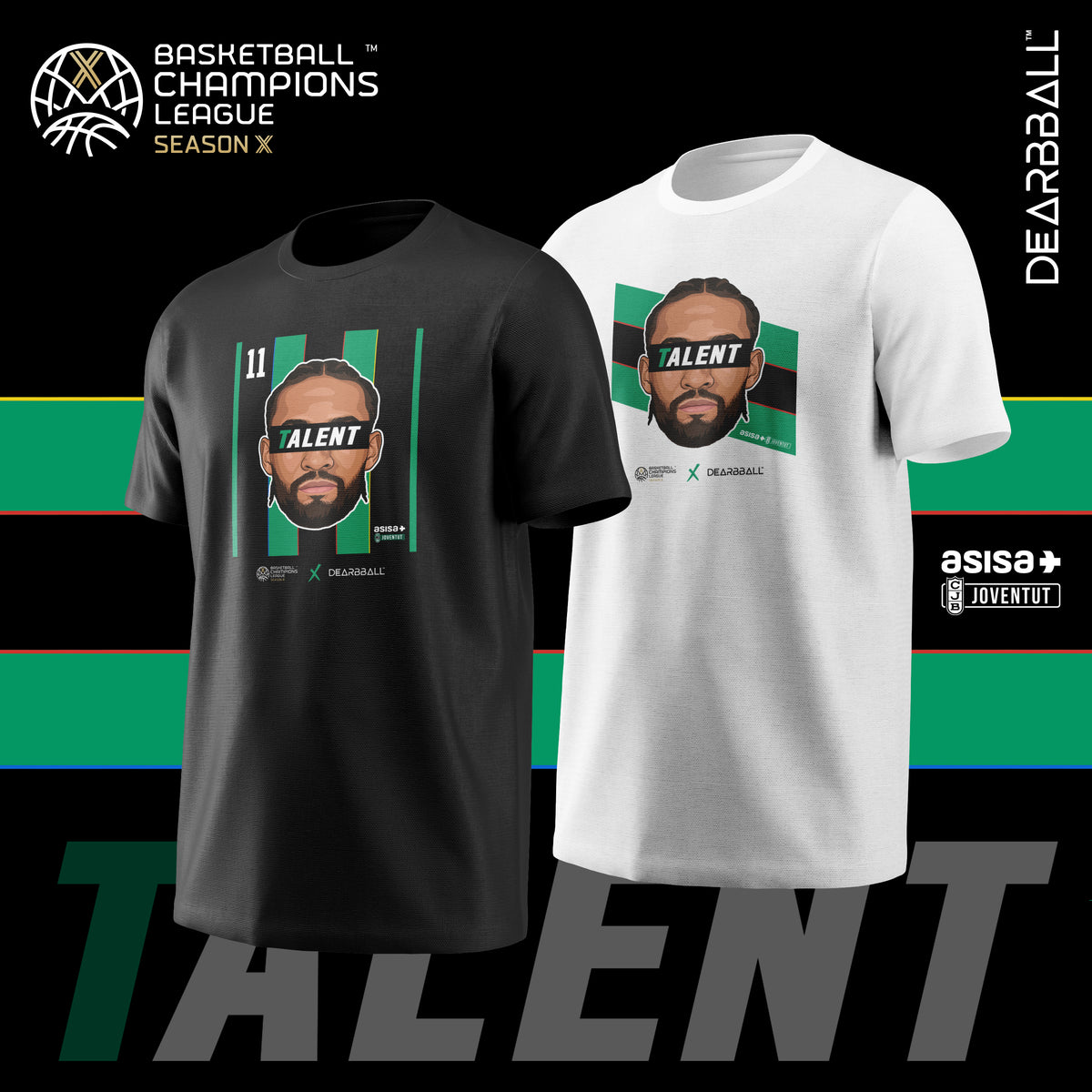 DearBBall T-Shirt - BCL JABARI Stripes Edition