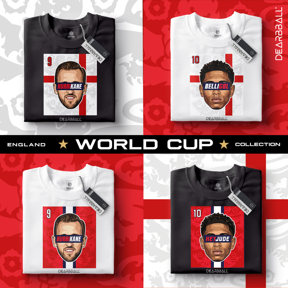 T-shirt DearBBall - Edição BELLIGOL Inglaterra CDM