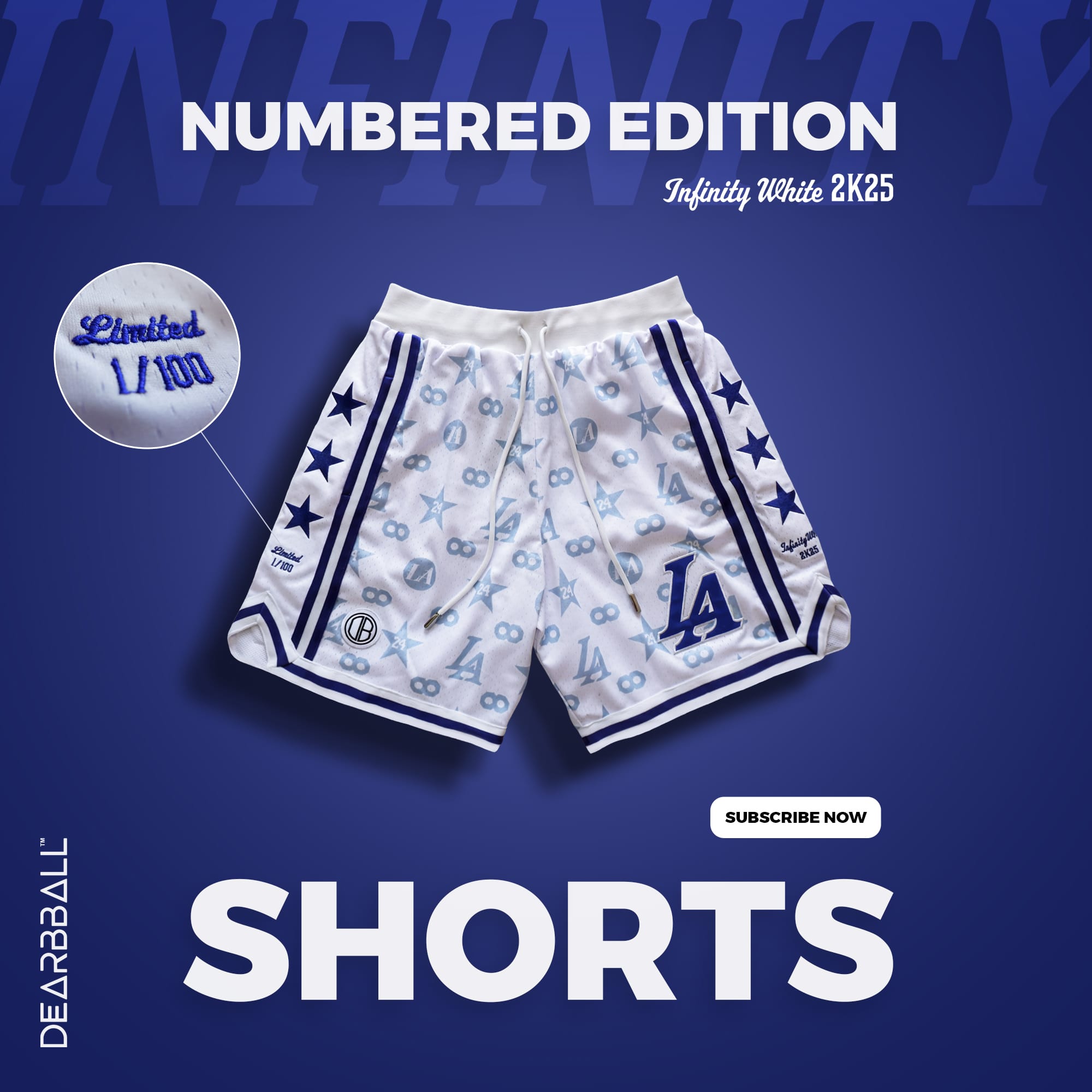 DBB PREMIUM MESH SHORTS - LOS ANGELES 24 8 INFINITY LIMITED EDITION ♾️ 