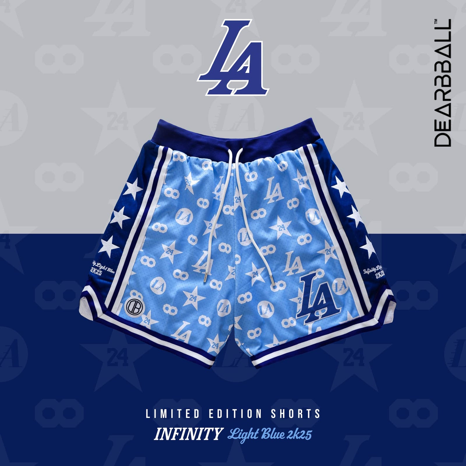 DBB PREMIUM MESH SHORTS - LOS ANGELES 24 8 INFINITY LIMITED EDITION ♾️ 
