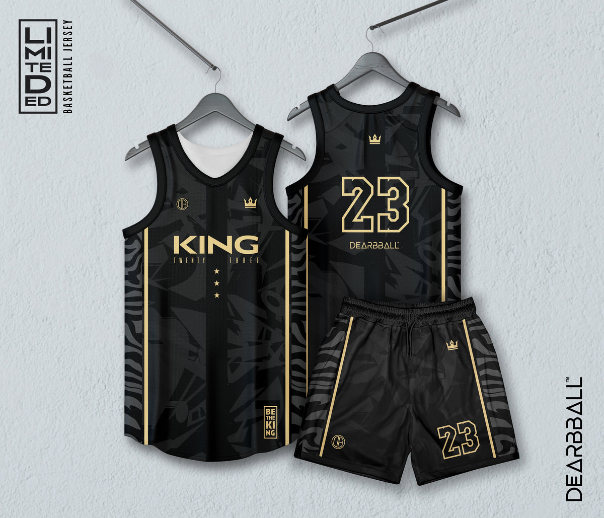 Conjunto DearBBall Camisola e Calções - Edição Ouro KING 23