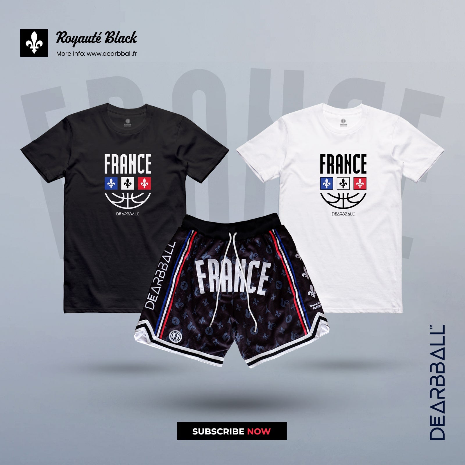 DearBBall T-Shirt - FRANCE ROYAUTÉ Black Edition