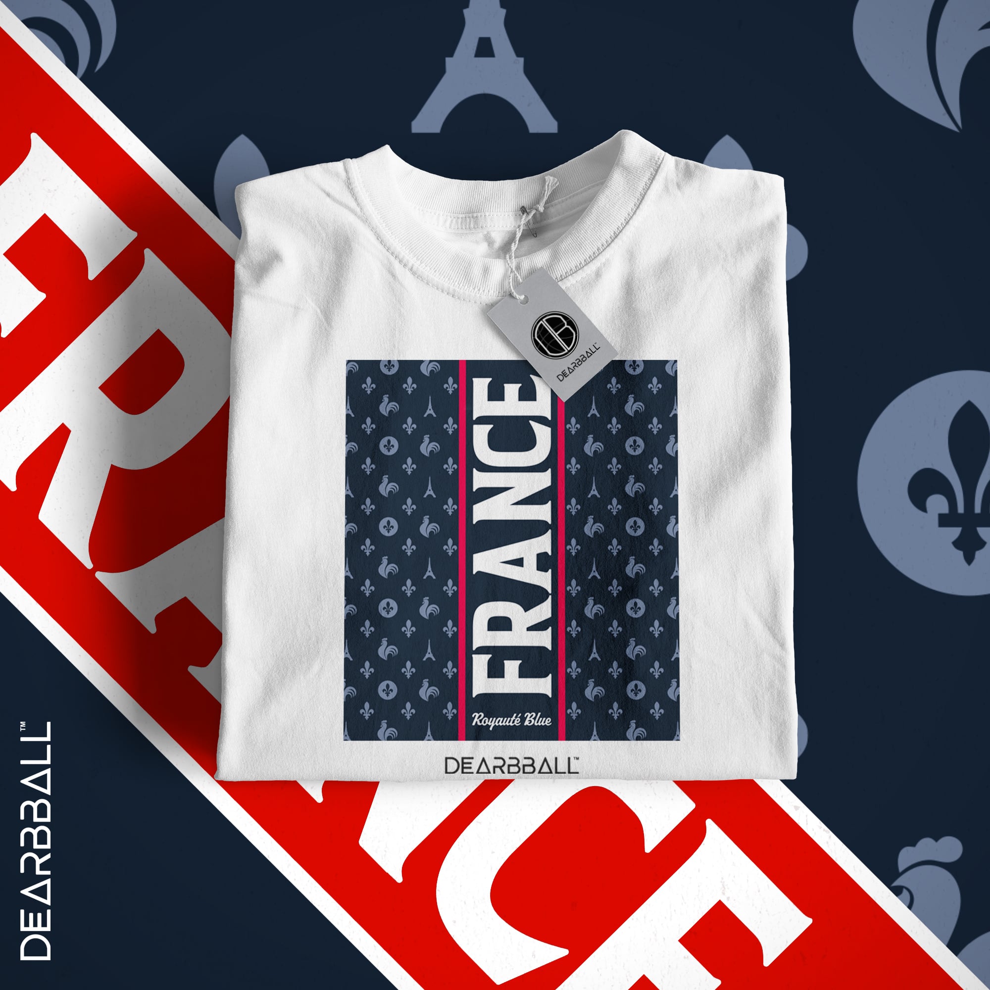 Camiseta DearBBall - Edición azul Francia Royauté