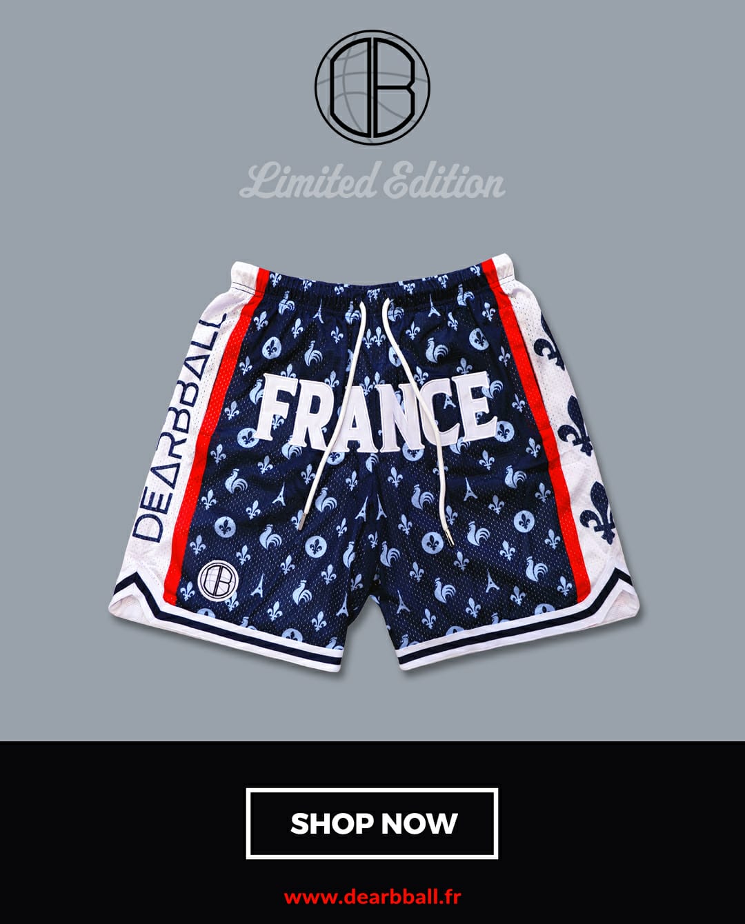 T-shirt DearBBall - Edição FRANCE Royauté Blue