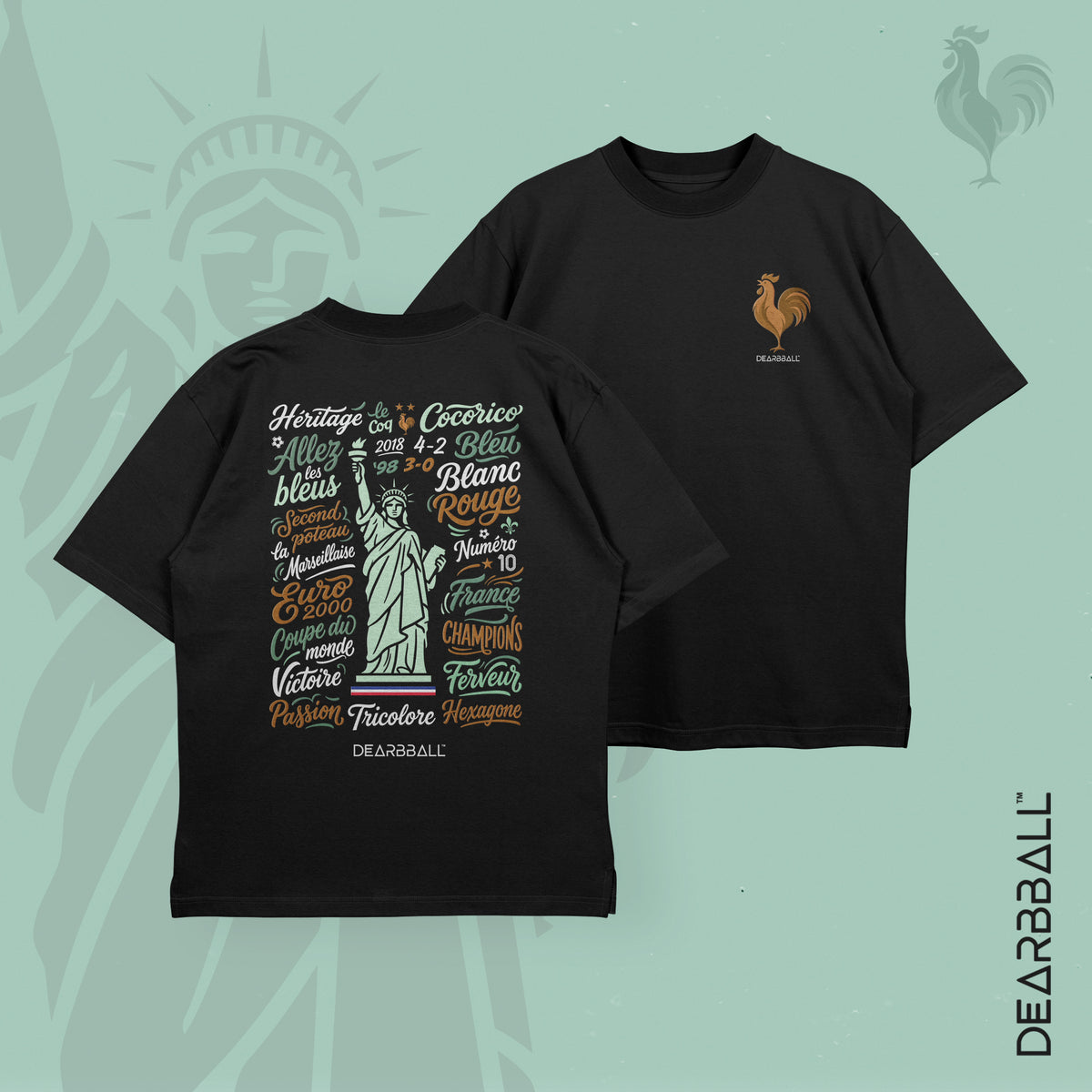 DearBBall T-Shirt Oversized Premium - FRANCE LIBERTY Words Matter Edition