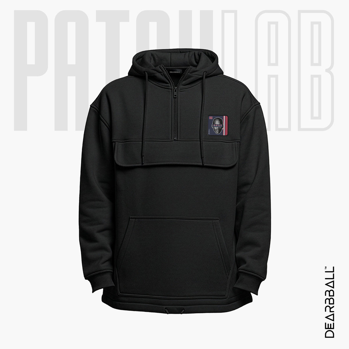 Felpa con Zip 3/4 PatchLab
