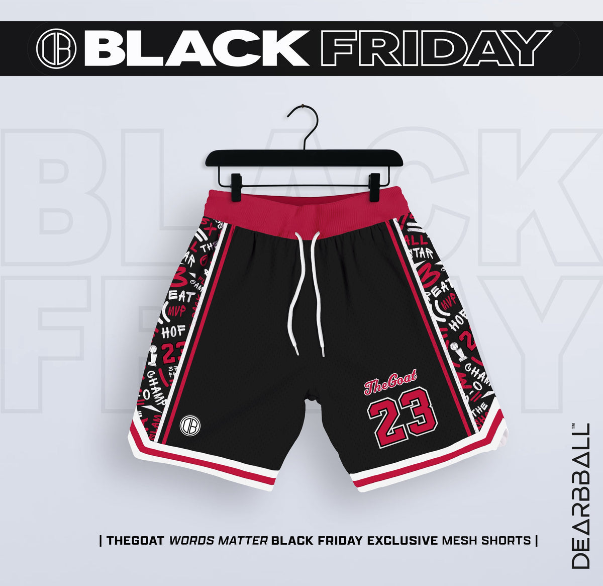DBB SHORT MESH PREMIUM - THE GOAT WORDS MATTER BEGRENSET UTGAVE