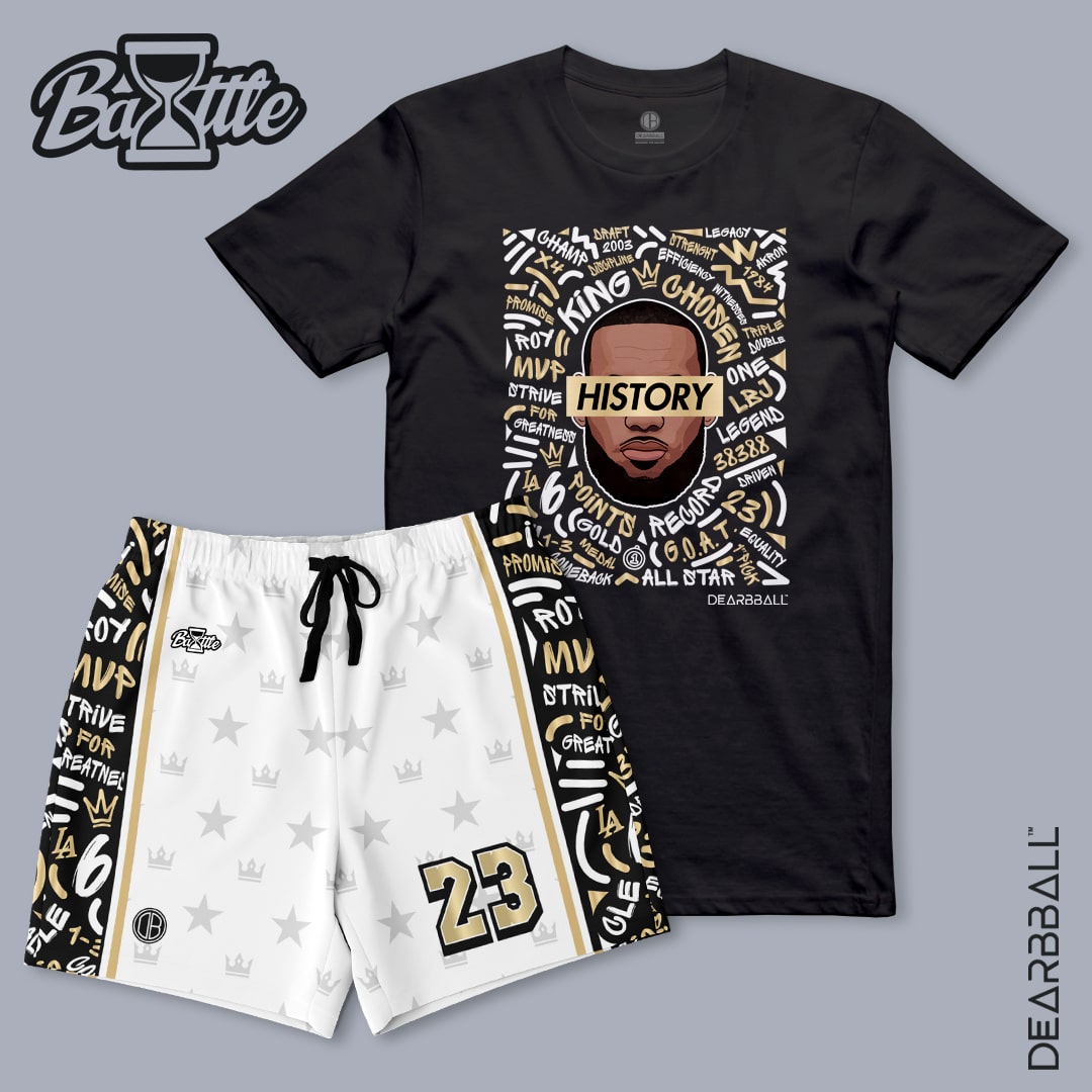 DearBBall Ensemble Shorts T-Shirt - KING WORDS MATTER BOG Premium Edition