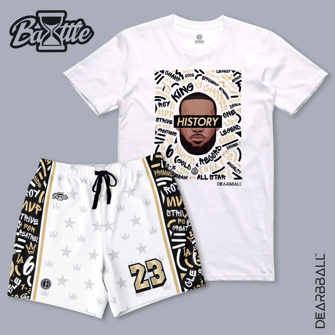 DearBBall Ensemble Shorts T-Shirt - KING WORDS MATTER BOG Premium Edition