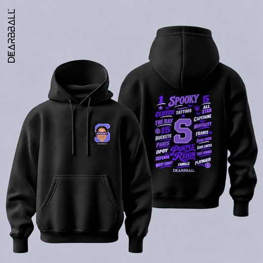 DearBBall Hoodie Premium - SPOOKY Purple Words Matter Edition