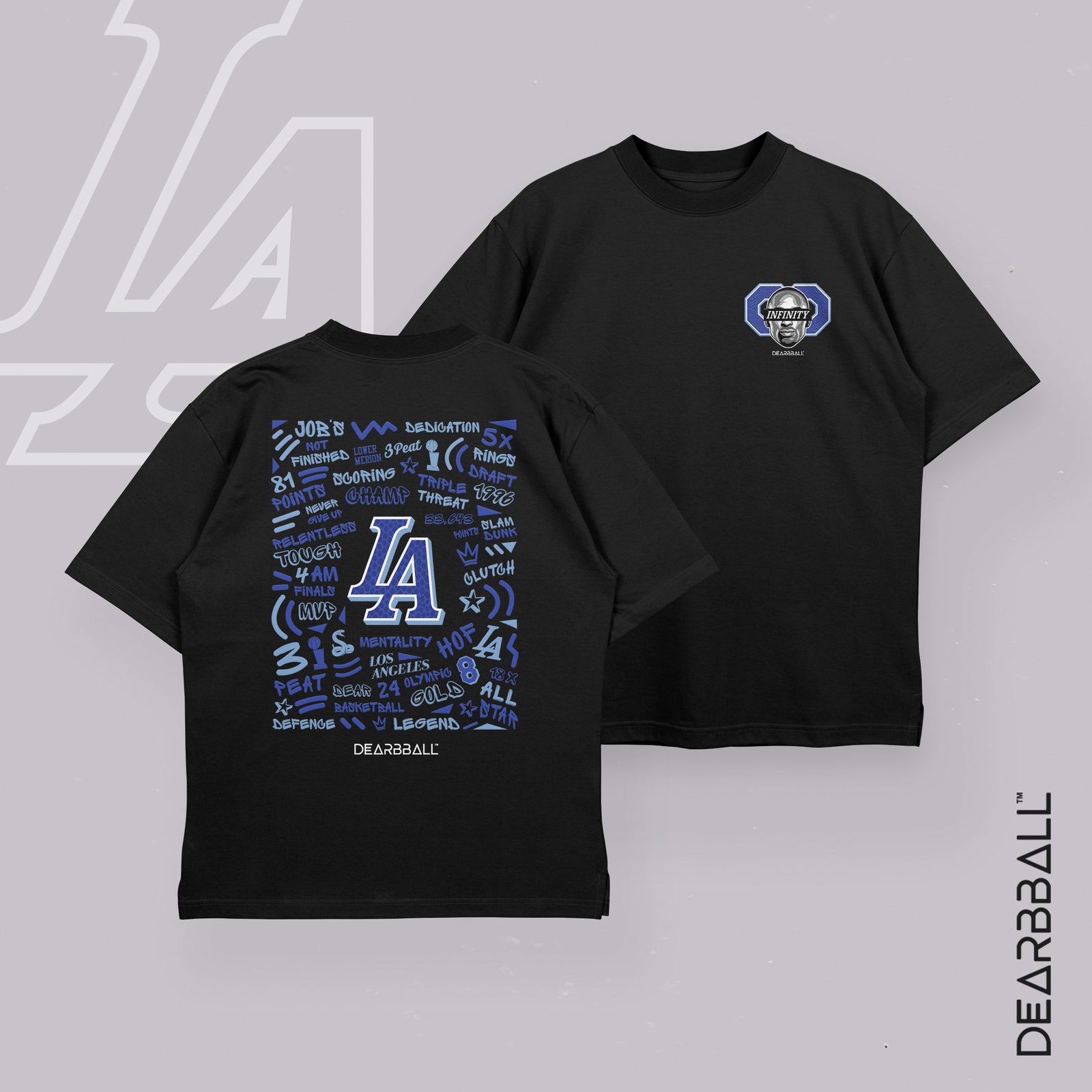 DearBBall T-Shirt Oversized Premium - INFINITY BLUE Words Matter Edition