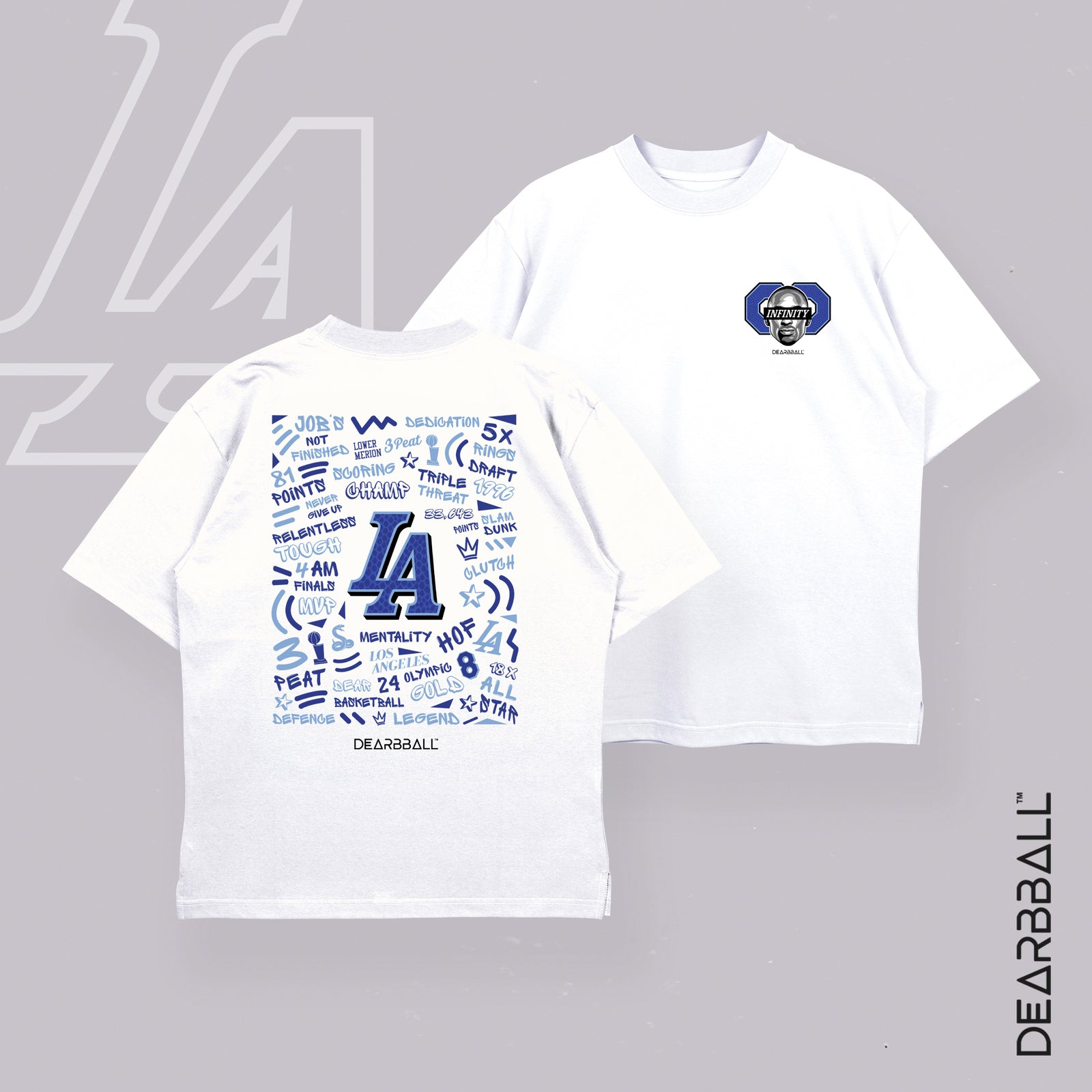 DearBBall T-Shirt Oversized Premium - INFINITY BLUE Words Matter Edition