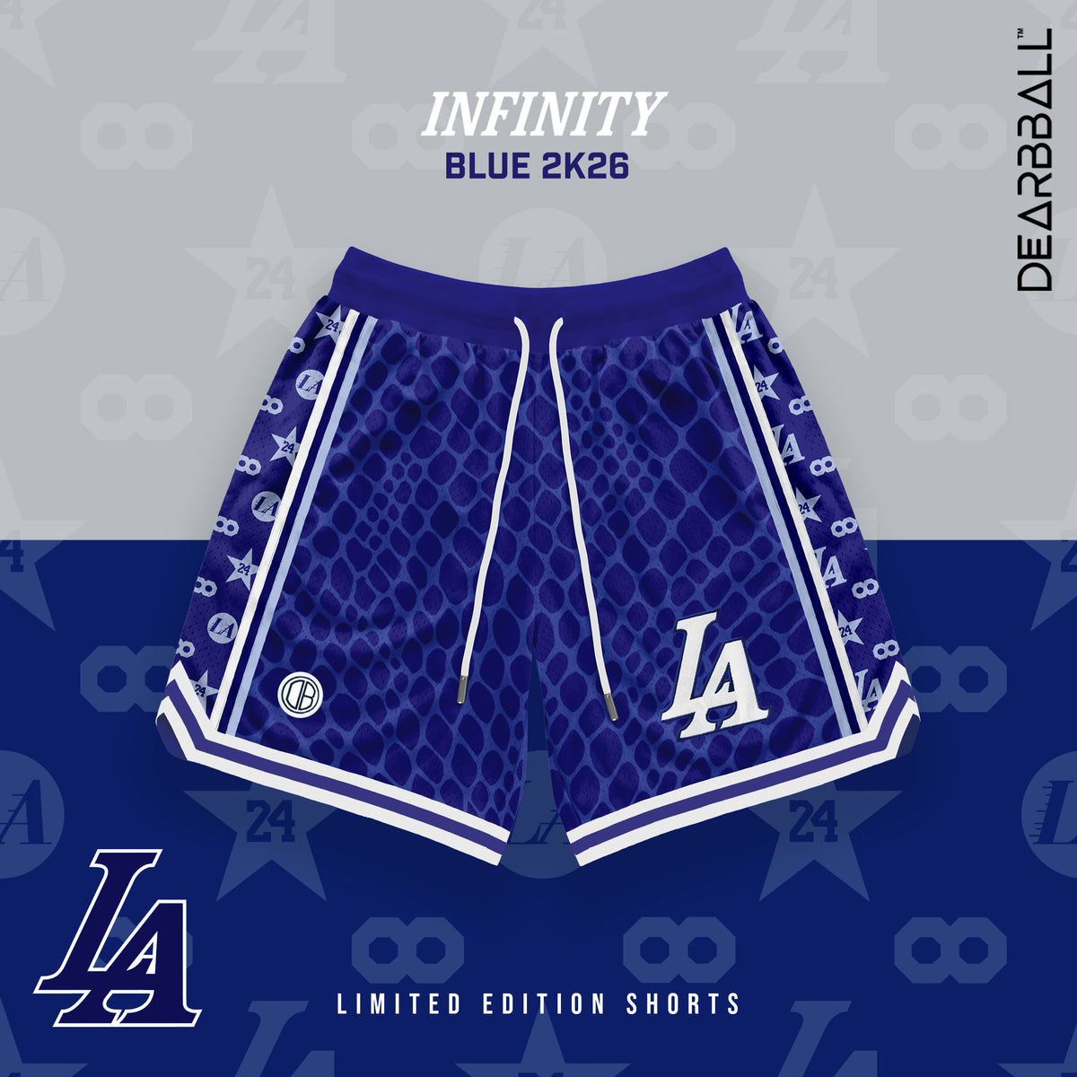DearBBall Ensemble Short Mesh T-Shirt Premium - INFINITY BLUE Words Matter Edition
