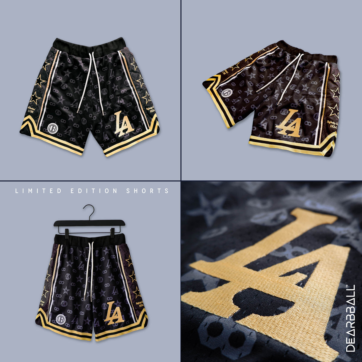 DBB PREMIUM MESH SHORTS - LOS ANGELES 24 8 INFINITY LIMITED EDITION ♾️ 