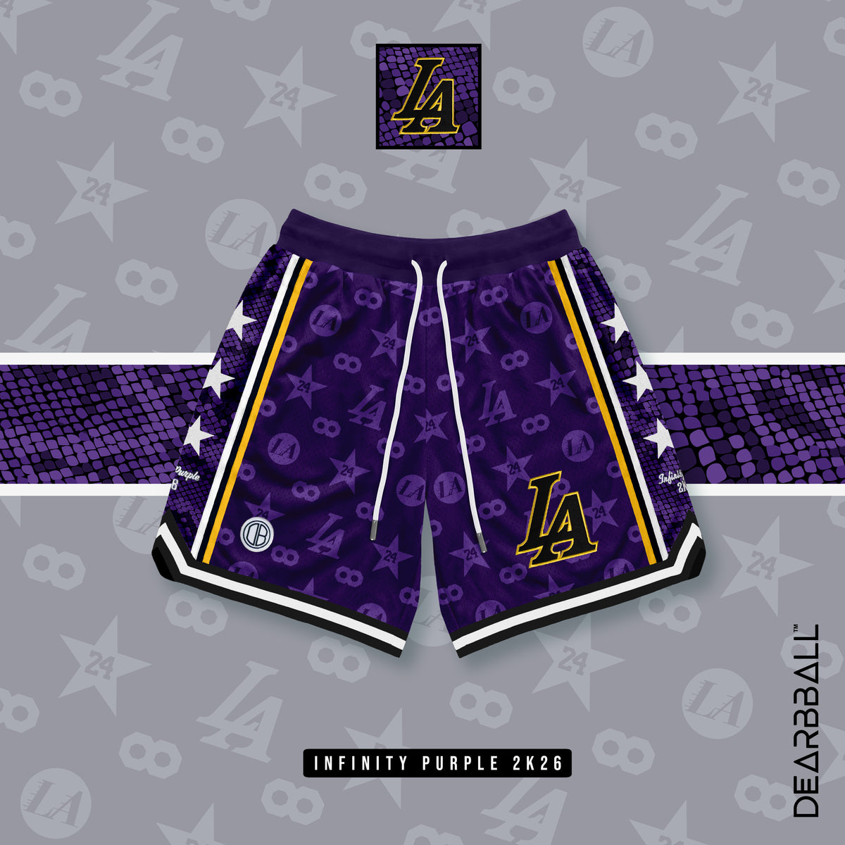 DearBBall Ensemble Short Mesh T-Shirt Premium - INFINITY PURPLE Words Matter Edition