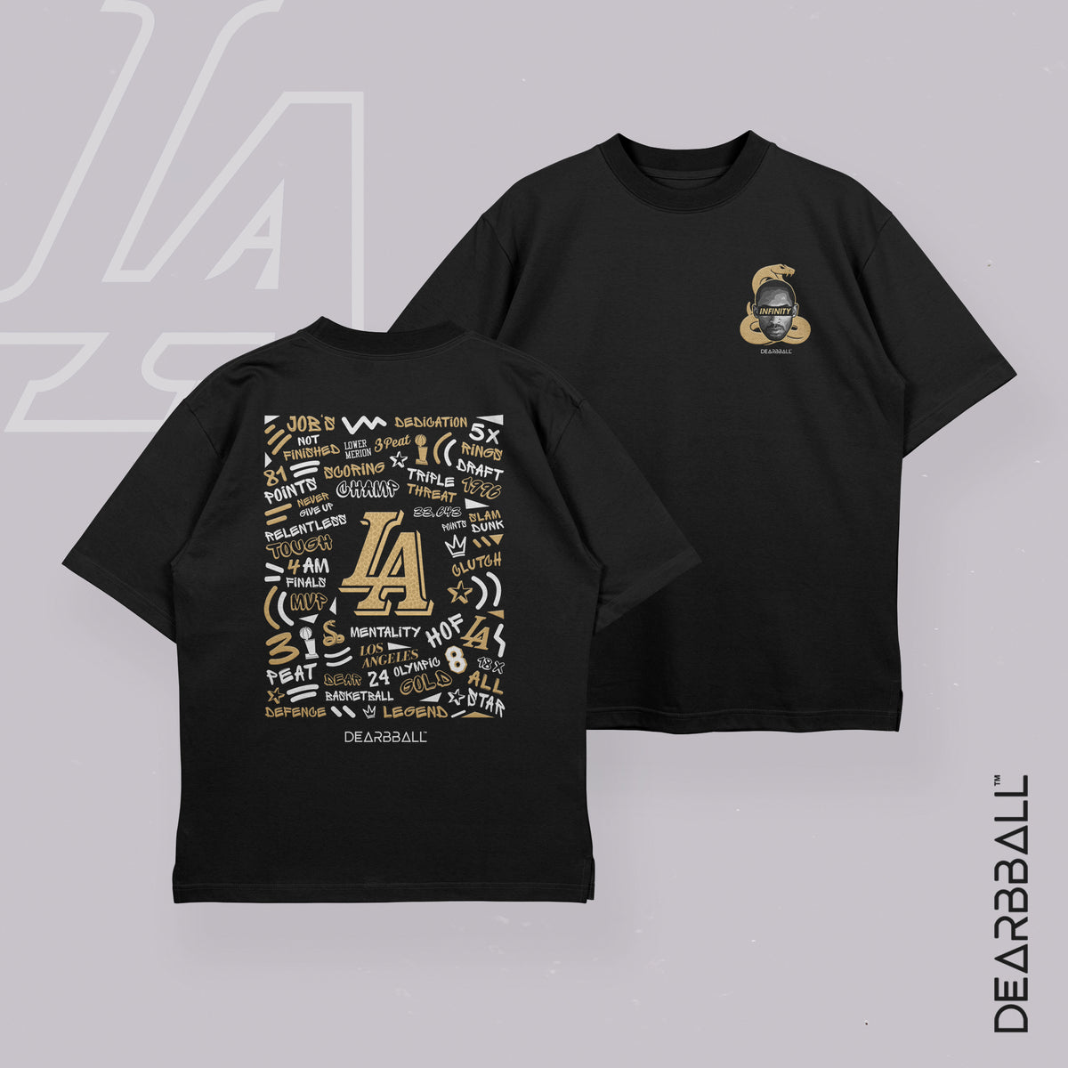 DearBBall Ensemble Short Mesh T-Shirt Premium - INFINITY GOLD Words Matter Edition