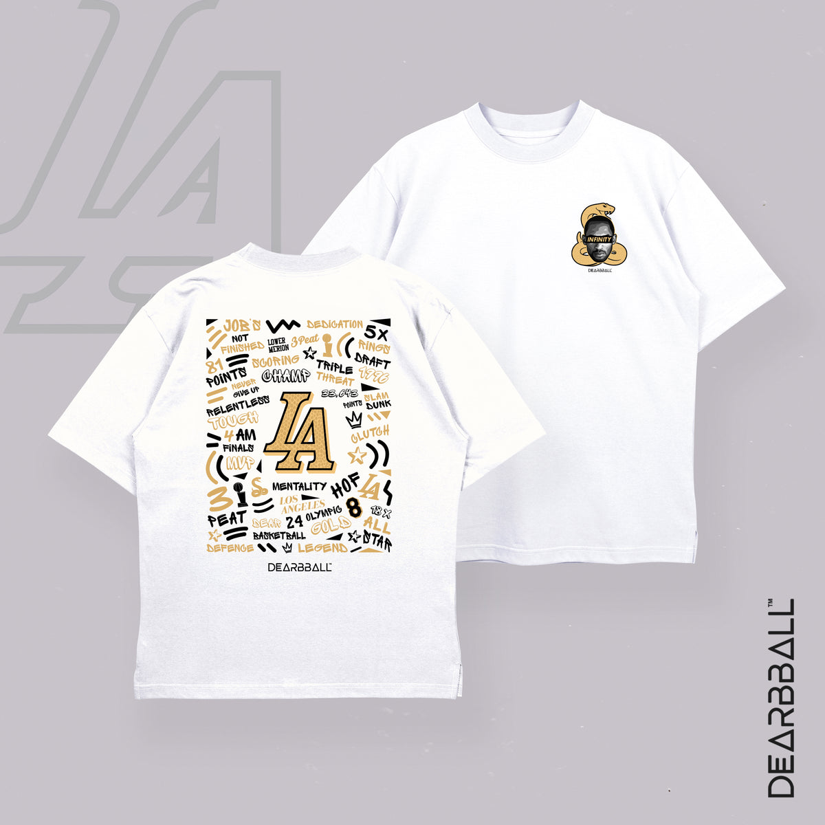 DearBBall Ensemble Short Mesh T-Shirt Premium - INFINITY GOLD Words Matter Edition
