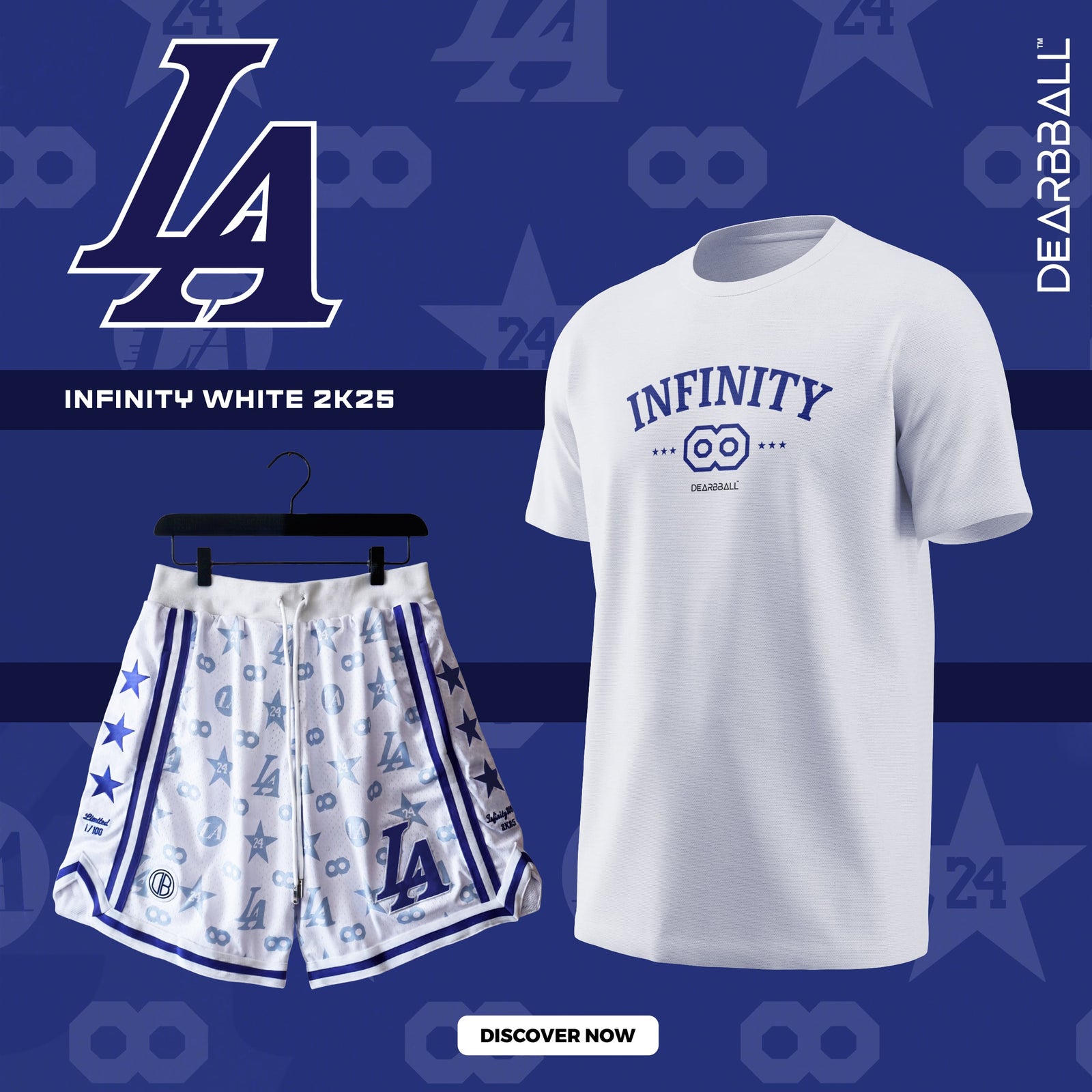 DBB SHORT MESH PREMIUM - INFINITY WHITE NUMÉROTÉ ÉDITION LIMITÉE ♾️
