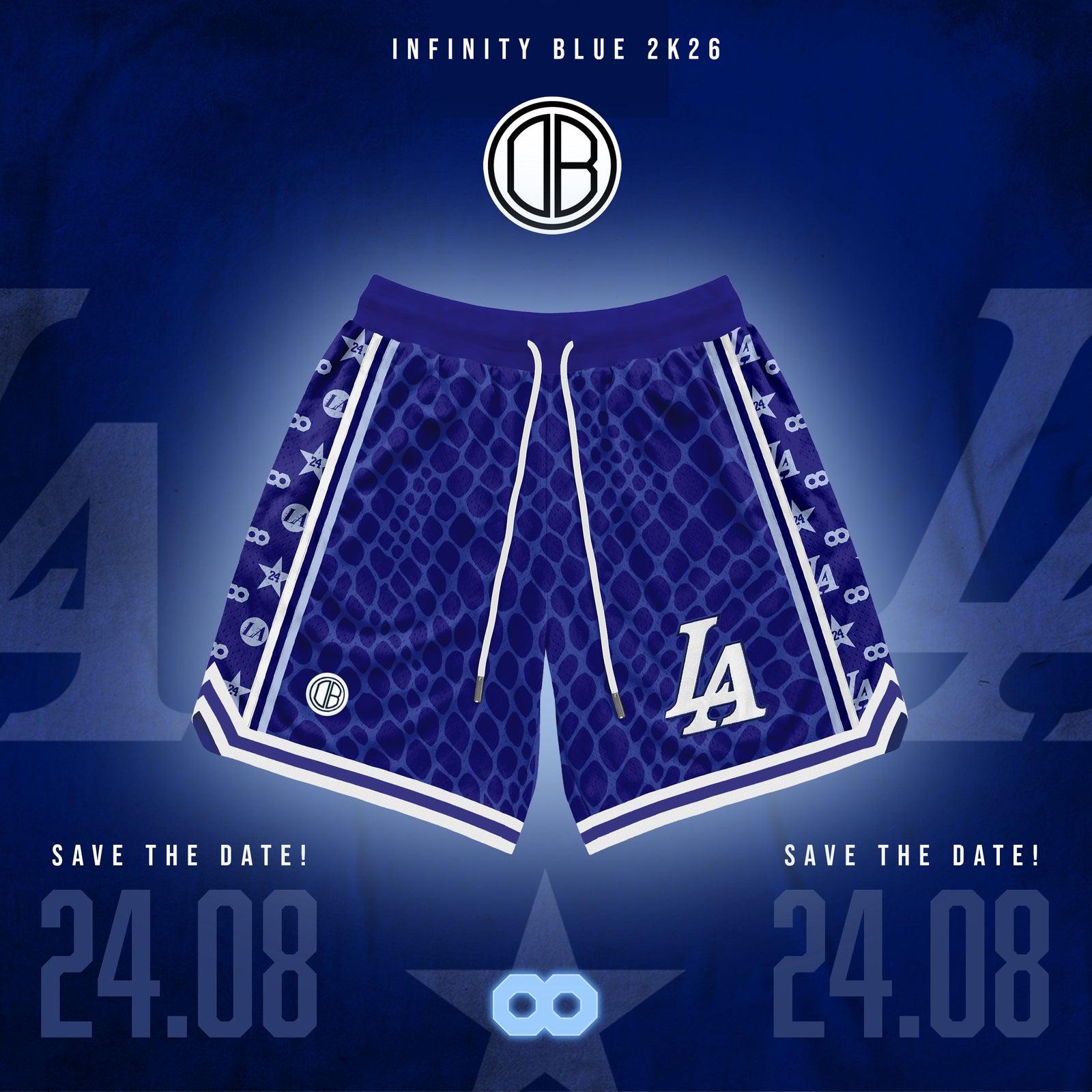 DBB SHORT MESH PREMIUM - L.A. INFINITY WEIß NUMMERIERTE LIMITIERTE EDITION