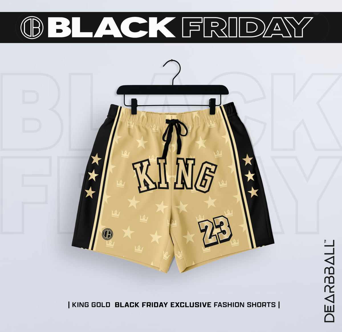 DearBBall Fashion Short - KING History Gold Edition