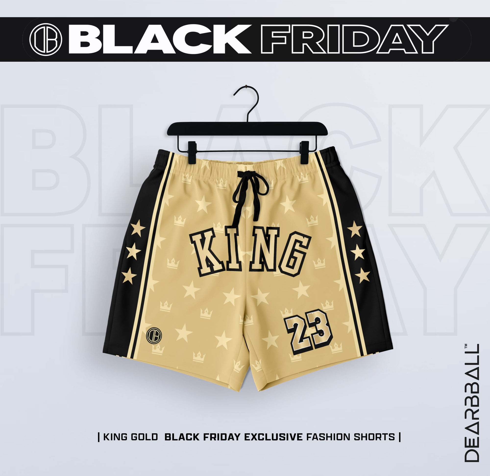 DearBBall Fashion Short - KING History Gold Edition