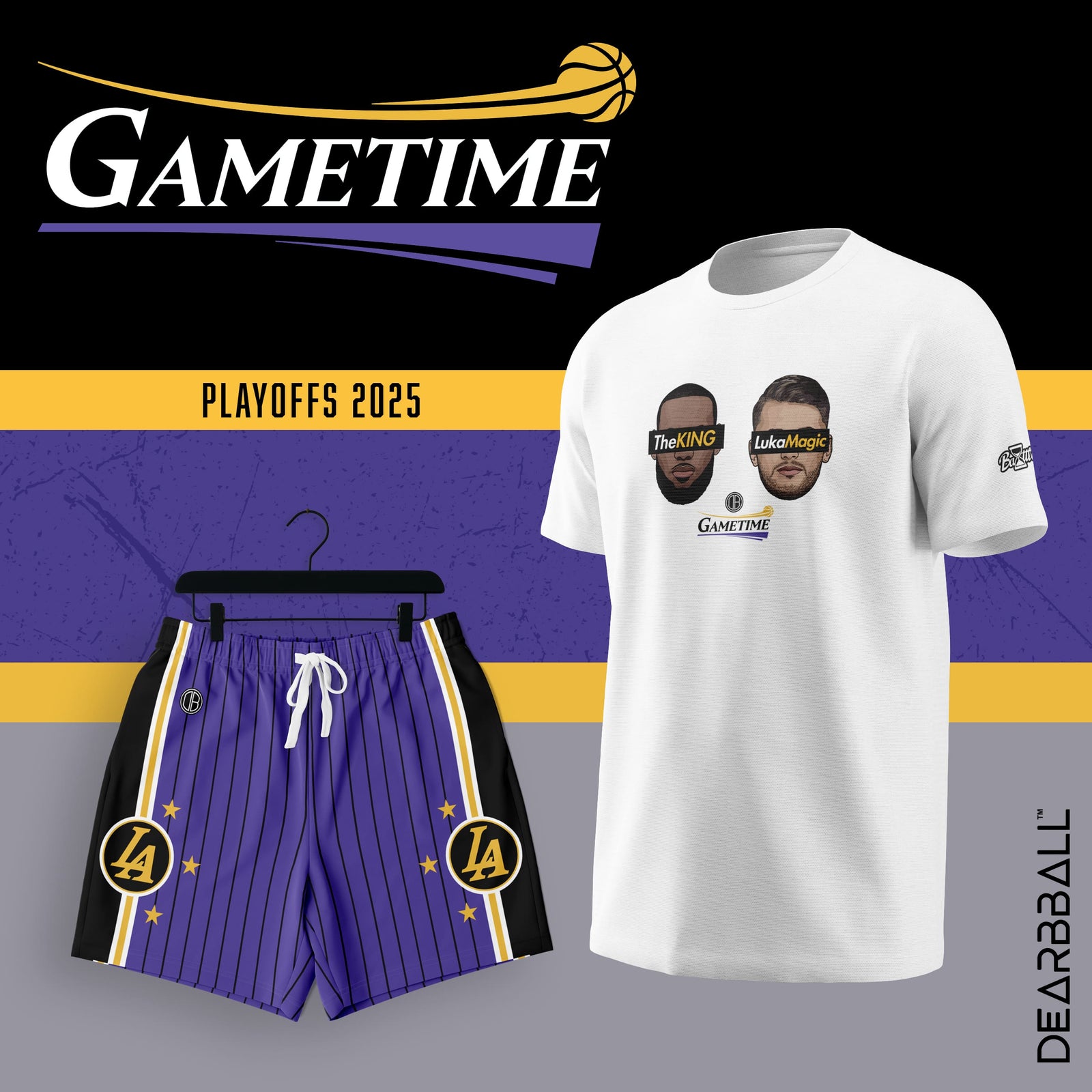 T-Shirt DearBBall - Duo TheKING & LukaMagic Edizione GAMETIME