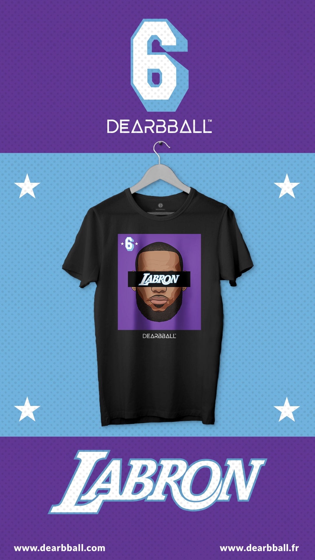 DearBBall T-Shirt - LABRON 6 Purple Edition
