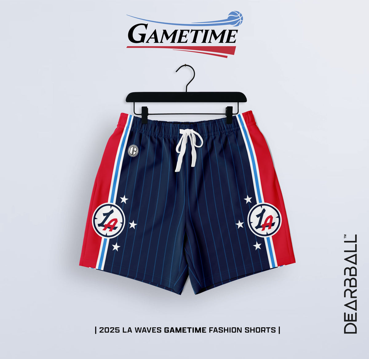 DearBBall 時尚短褲 - LA GAMETIME 藍色版