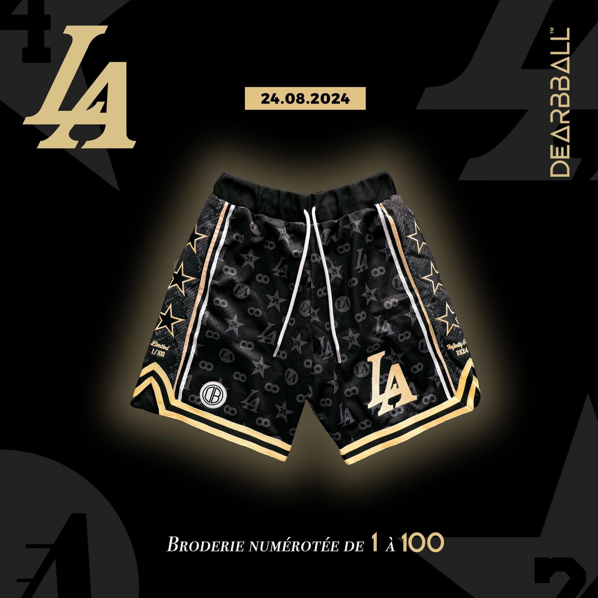 DBB PREMIUM MESH SHORTS - LOS ANGELES 24 8 INFINITY LIMITED EDITION ♾️ 