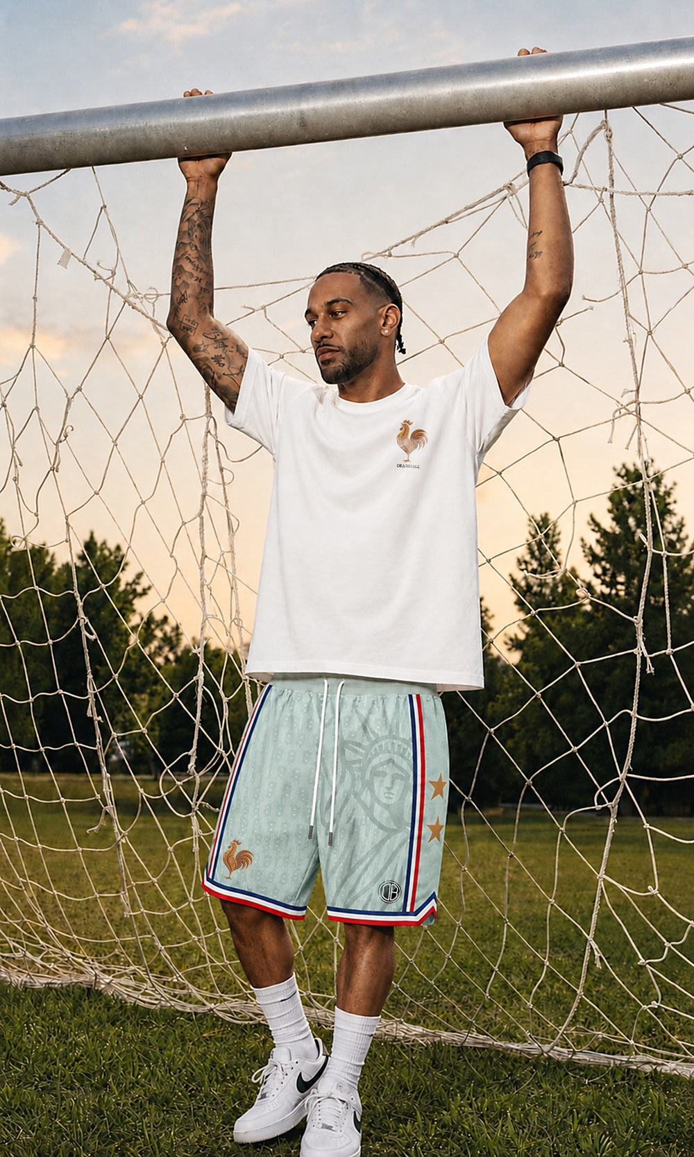 DearBBall Ensemble Kort Mesh T-skjorte Premium - FRANKRIKE LIBERTY Words Matter Edition