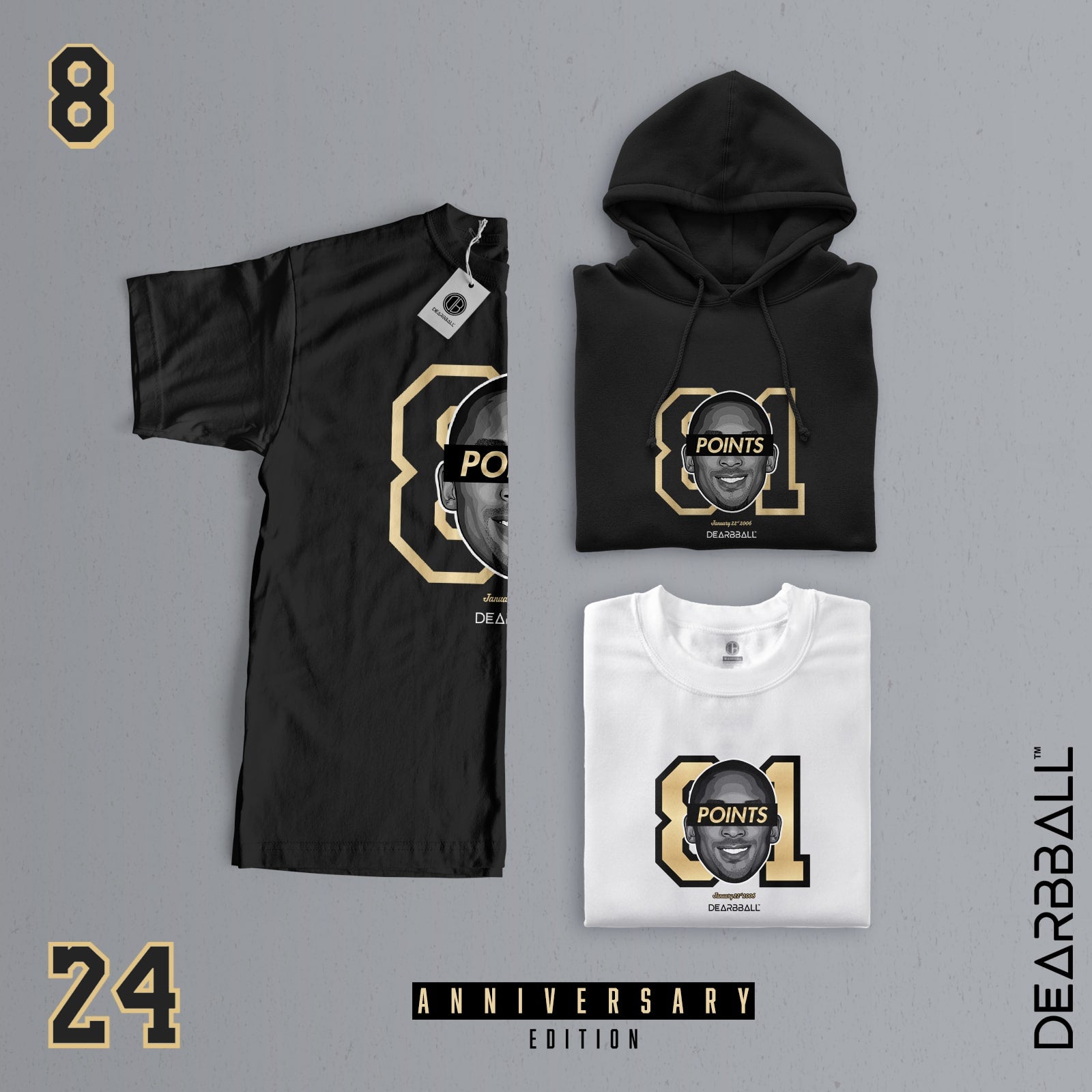 DearBBall Pack T-Shirt Sweat Hoodie - MAMBA 81pts Legendary Performance Edition