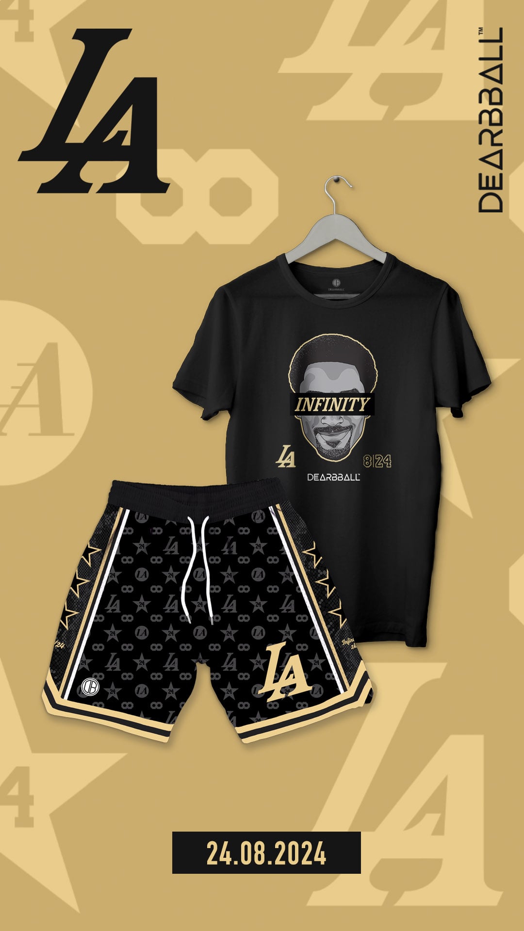 DBB PREMIUM MESH SHORTS - LOS ANGELES 24 8 INFINITY LIMITED EDITION ♾️ 