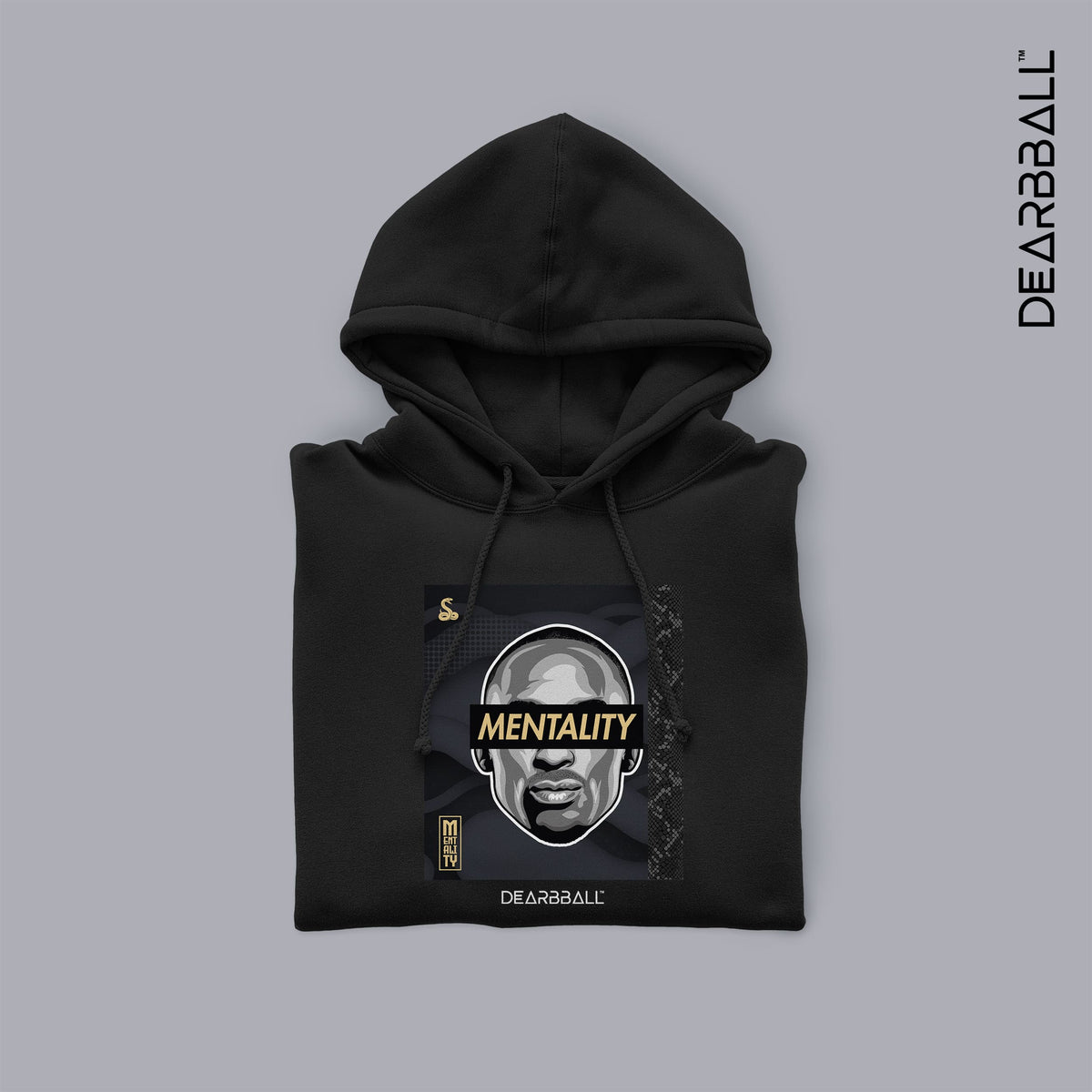 DearBBall Sweat à Capuche - MENTALITY Black &amp; Gold Luxury Edition