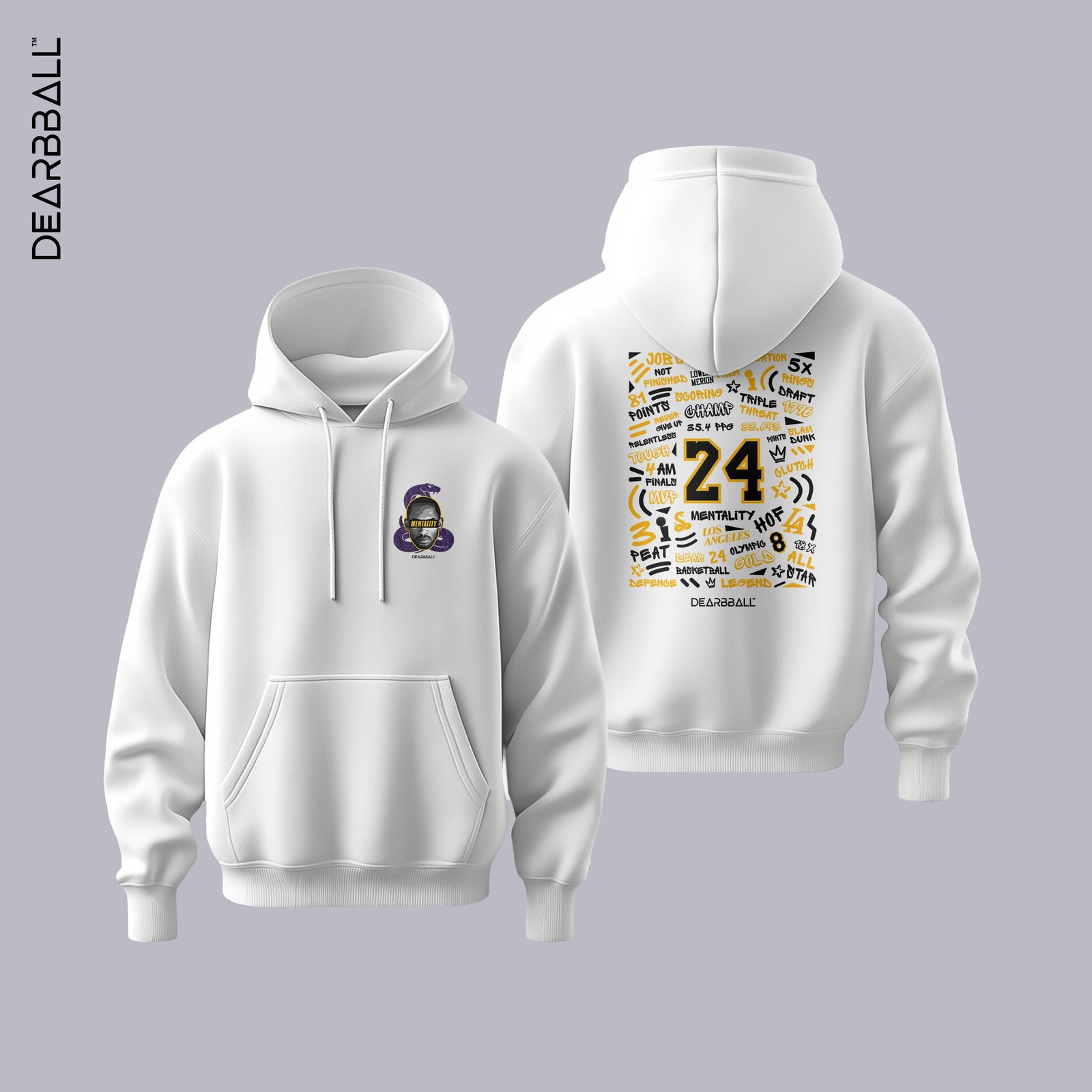 DearBBall Hoodie Premium - Mentality 24 Snake Edição Words Matter