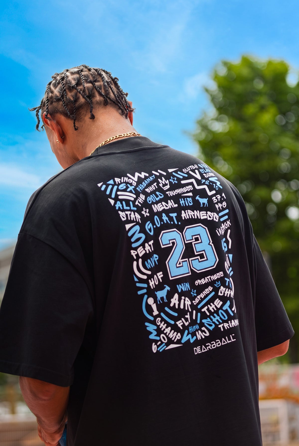 DearBBall Ensemble Short Mesh T-Shirt Premium - YOUNG GOAT NC Words Matter Edition
