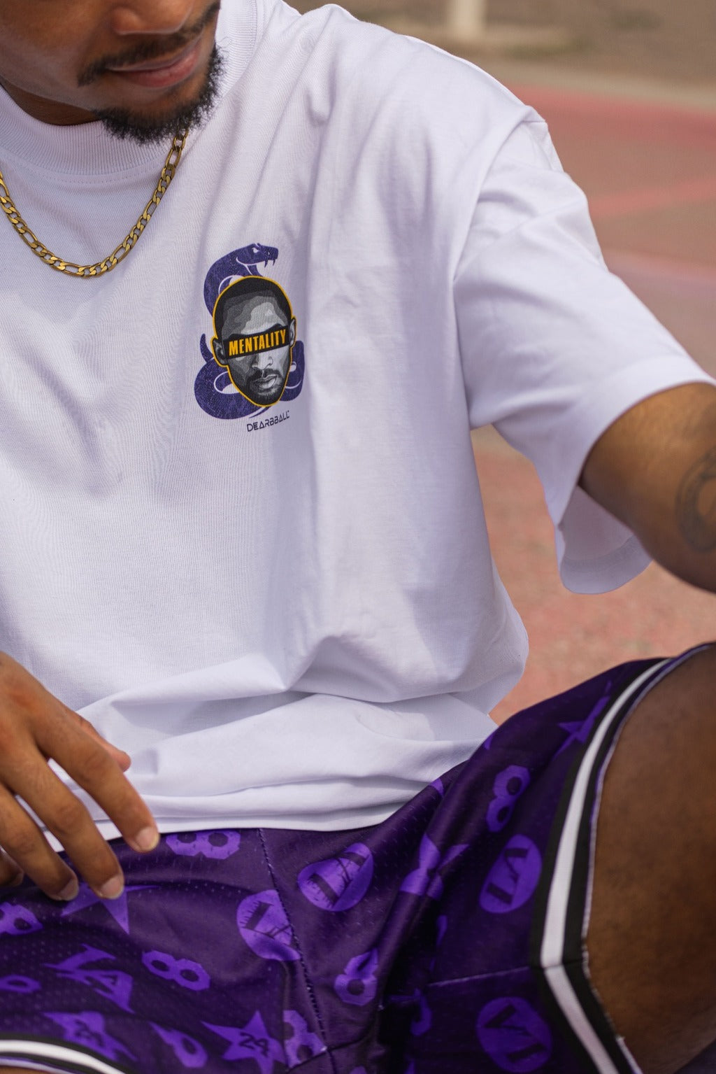 DBB SHORT MESH PREMIUM - L.A. INFINITY HVIT NUMMERERT BEGRENSET UTGAVE