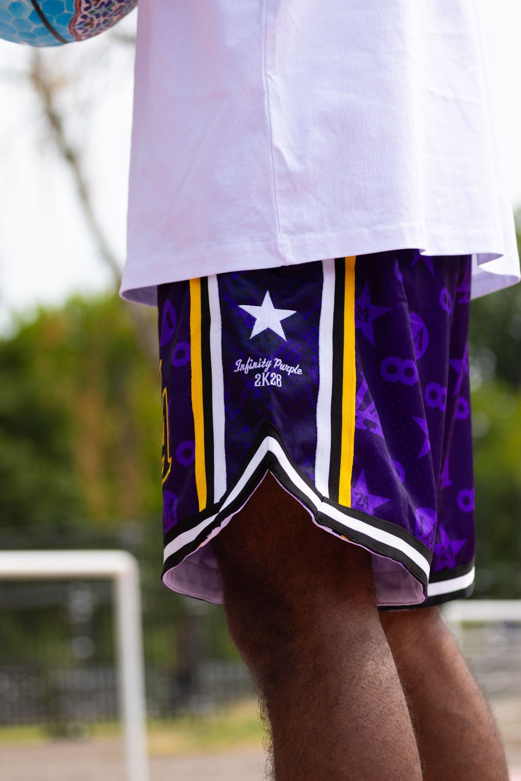 DearBBall Ensemble Short Mesh T-Shirt Premium - INFINITY PURPLE Words Matter Edition