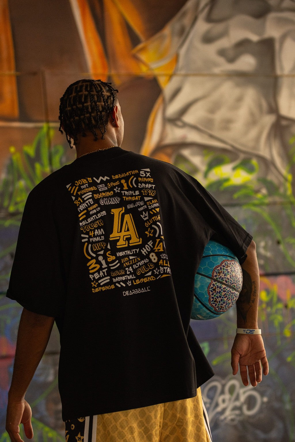 DearBBall Ensemble Short Mesh T-Shirt Premium - INFINITY GOLD Words Matter Edition