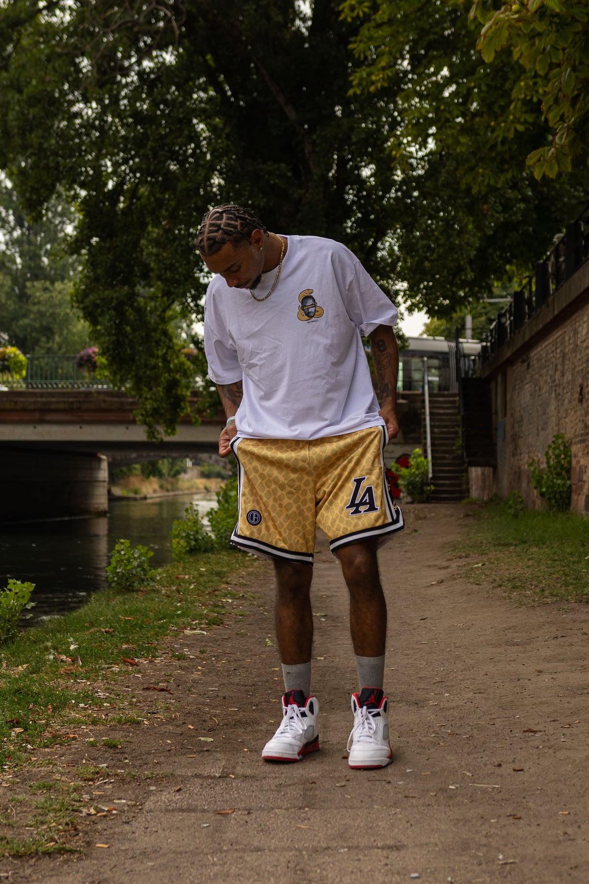 DBB SHORT MESH PREMIUM - L.A. INFINITY WEIß NUMMERIERTE LIMITIERTE EDITION