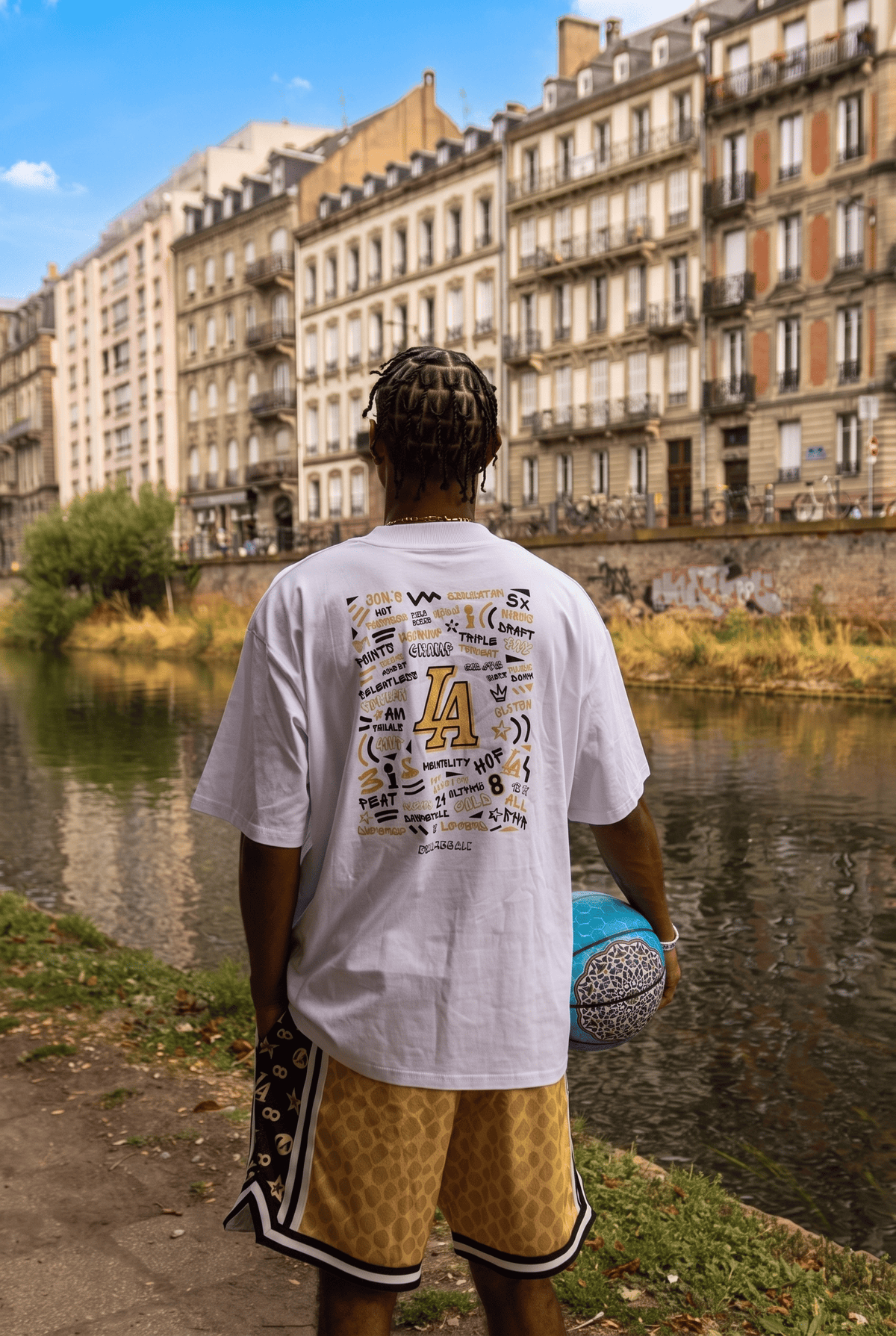 DearBBall Ensemble Short Mesh T-Shirt Premium - INFINITY GOLD Words Matter Edition