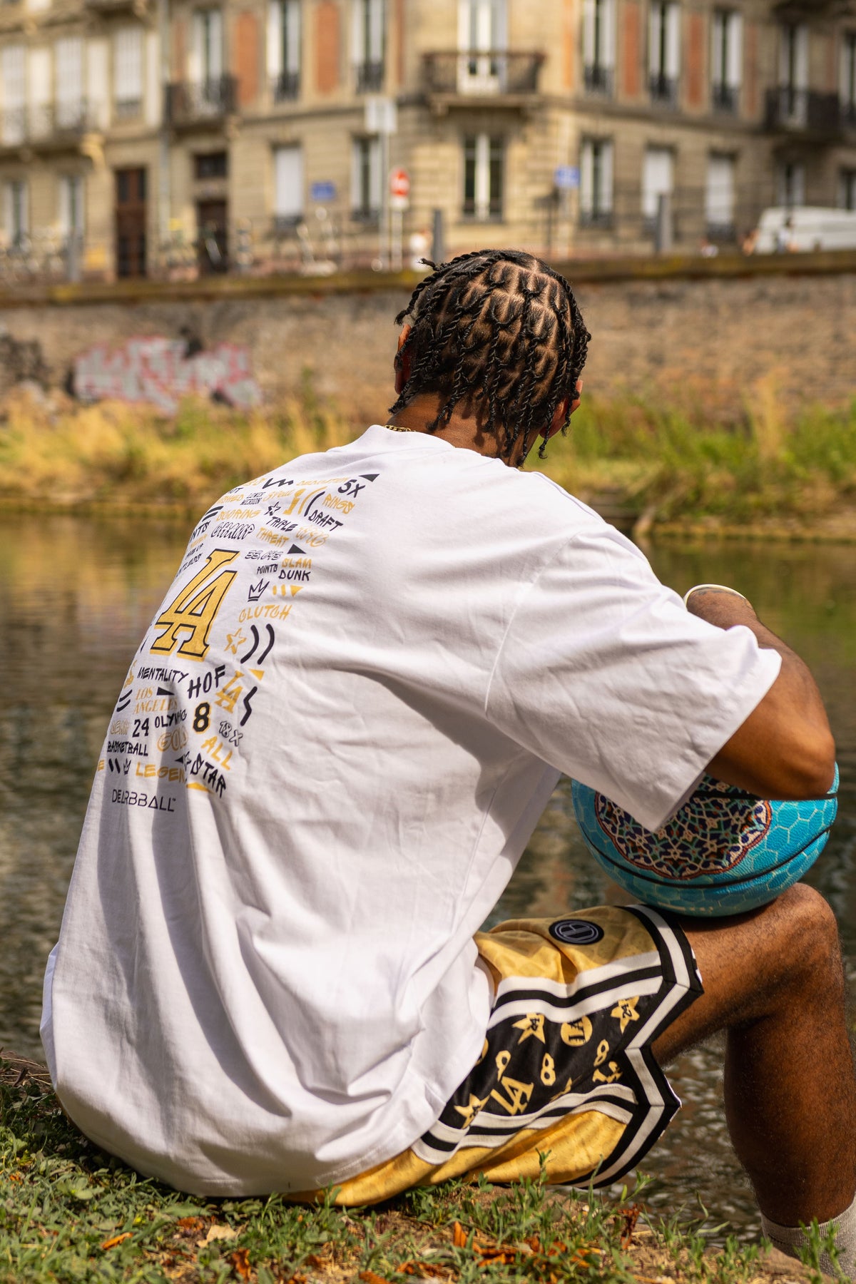 DearBBall Ensemble Short Mesh T-Shirt Premium - INFINITY GOLD Words Matter Edition