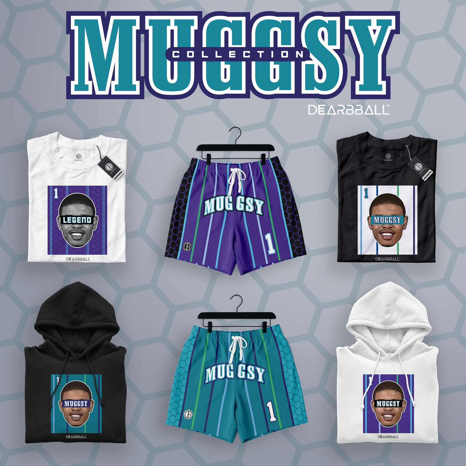 Sweat à Capuche DearBBall - Edição MUGGSY Roxo