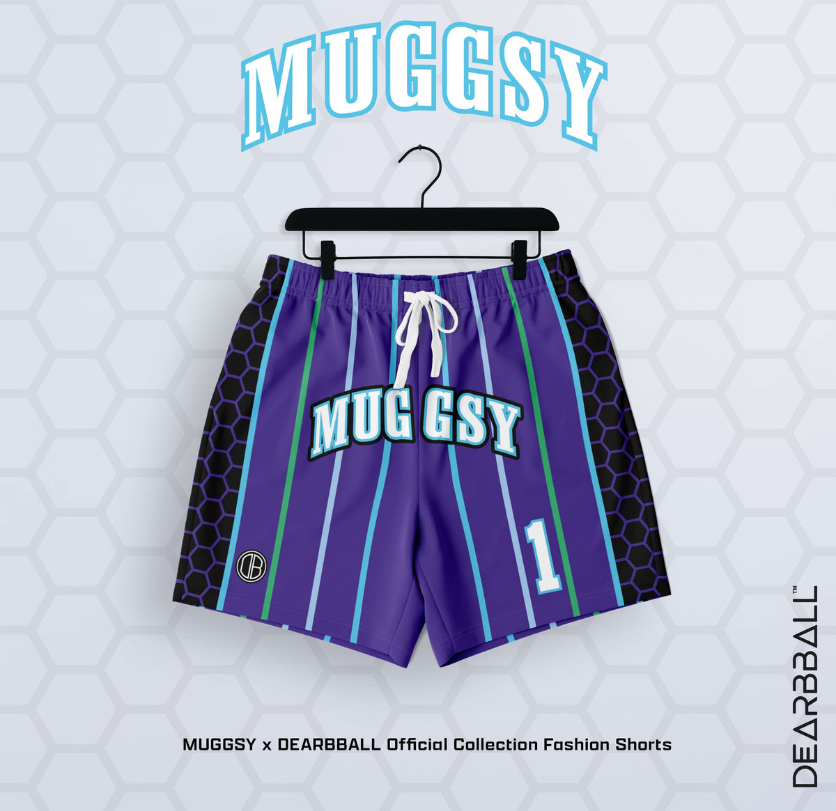 Calções Fashion DearBBall - Edição MUGGSY Roxo