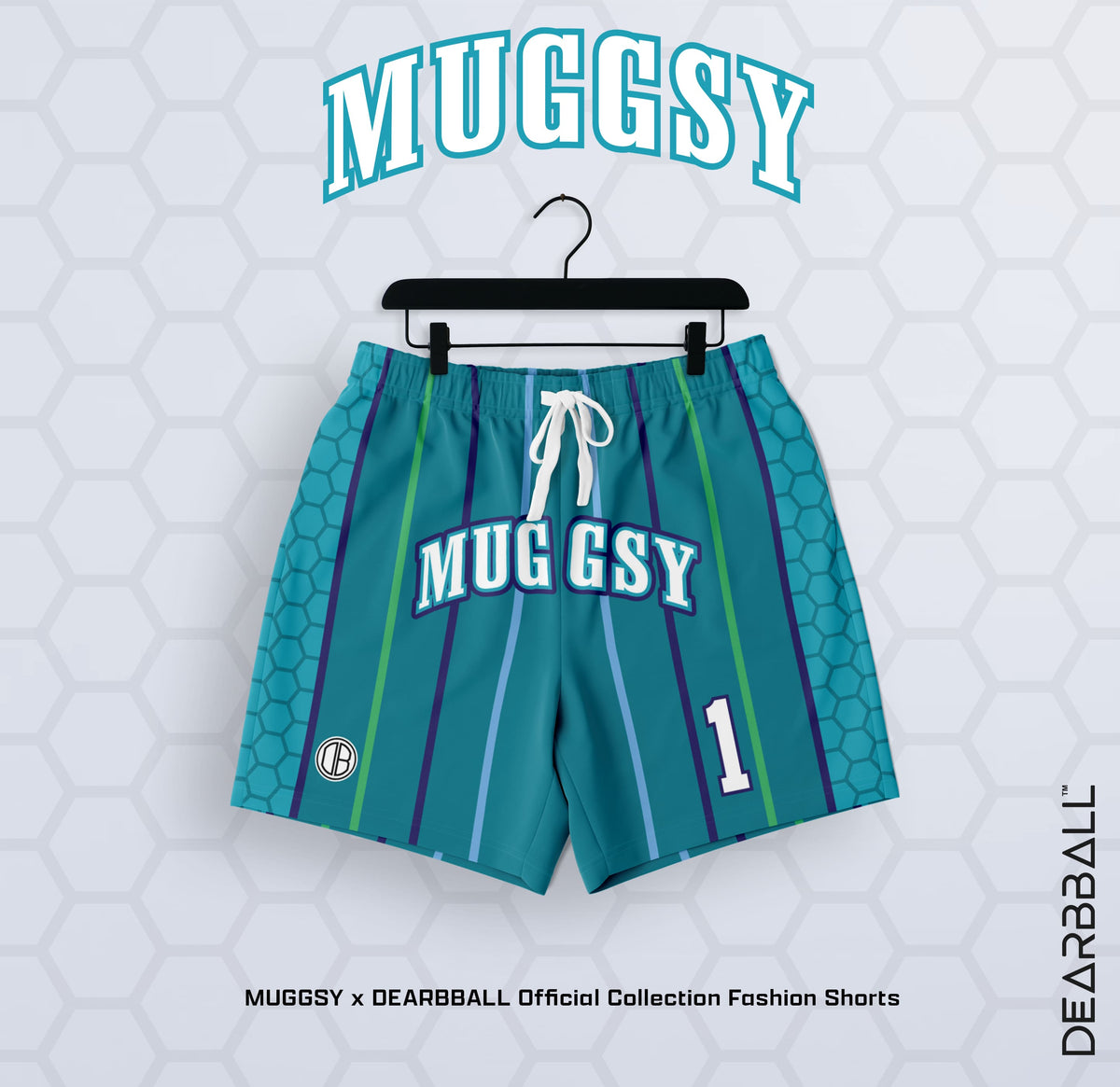 DearBBall Mote-shorts - MUGGSY Teal-utgave