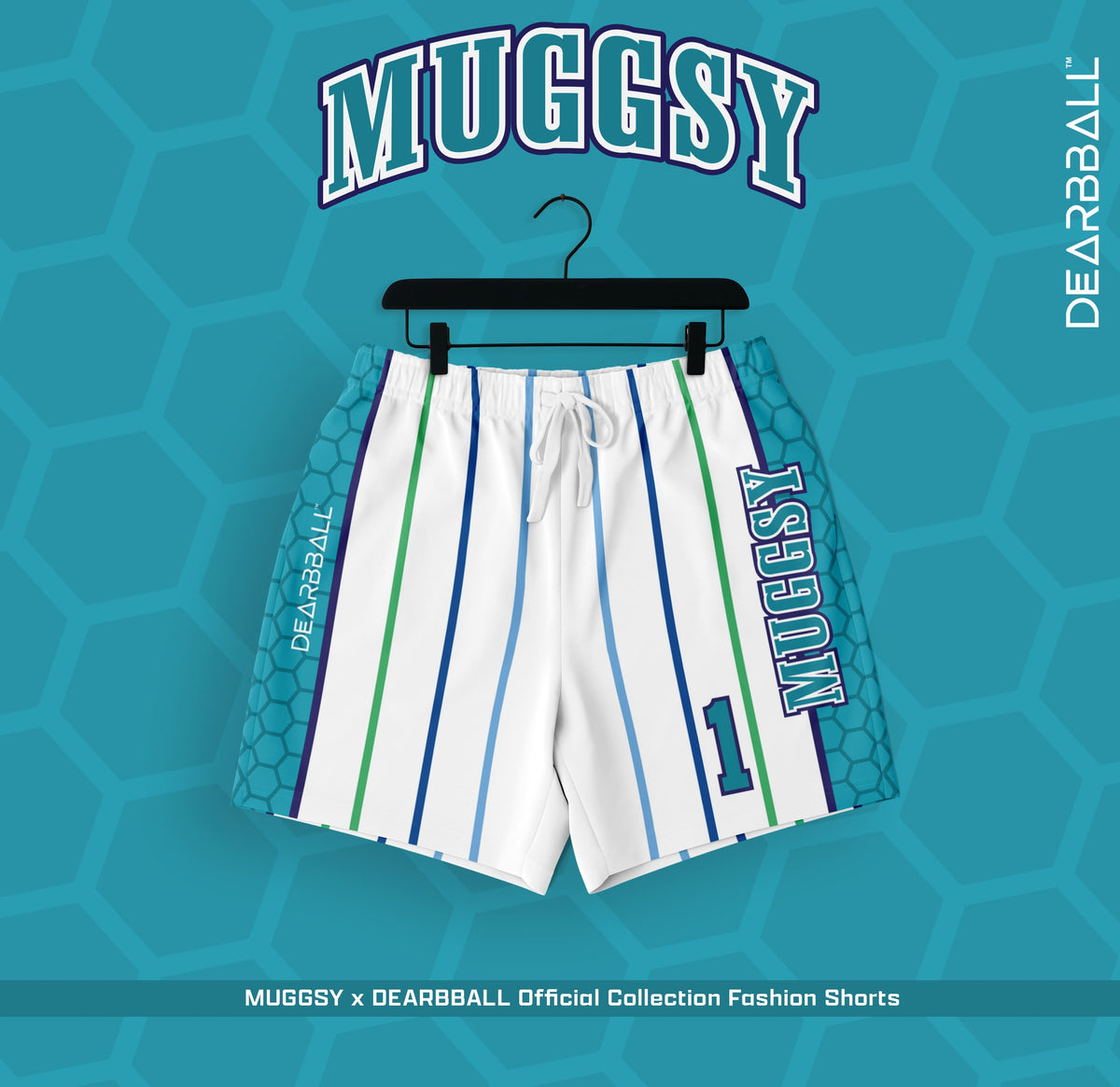 DearBBall Mote-shorts - MUGGSY Hvit-utgave