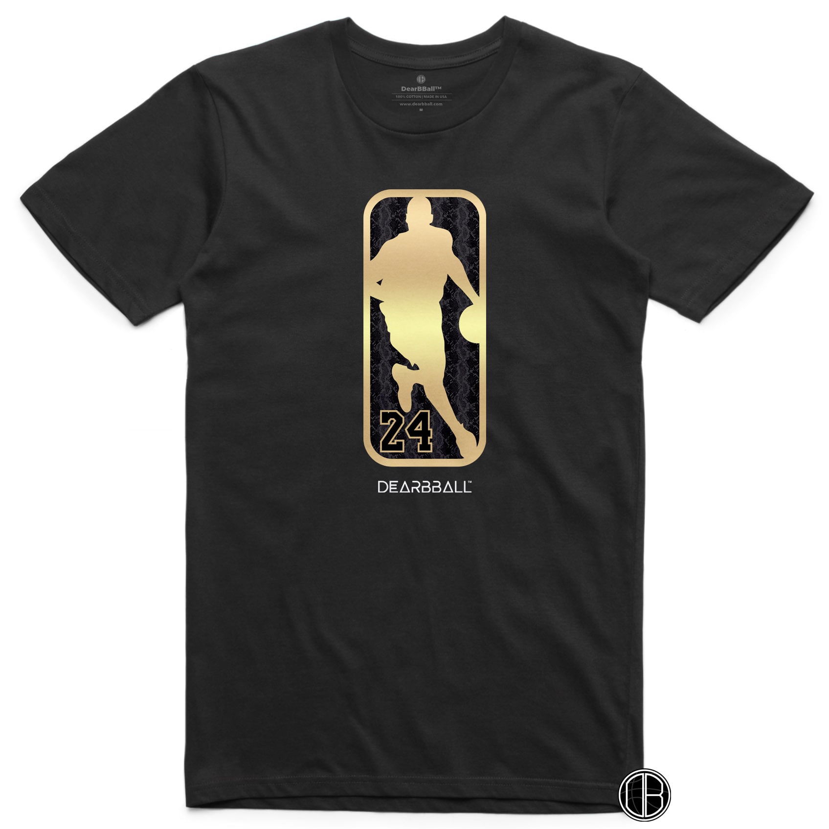 DearBBall T-Shirt - Mamba Logo Gold 24 Snake Skin Edition