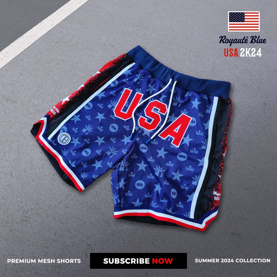 SHORT MESH DEARBBALL USA - ROYAUTÉ BLUE LIMITED EDITION