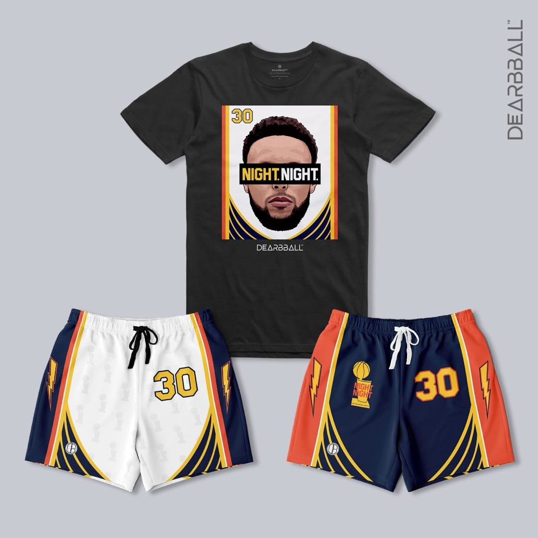 DearBBall Shorts- og T-skjorte-sett med 2 shorts - NIGHT NIGHT Edition